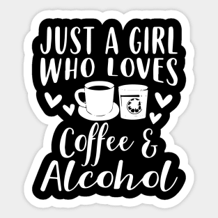 Coffee And Alcohol Apparel - Funny Coffee Lover Design Sticker